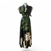 Lace Black & Green Skirt and Top Set – Size S