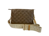 Louis Vuitton Coussin PM Beige Lambskin Leather Shoulder Bag Monogram Embossed Chain Strap