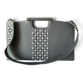 Marina Raphael Large Riviera Embellished Leather Bag – Black