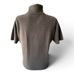 Madeleine Cashmere Roll-Neck Short-Sleeve Jumper – Brown – Size IT 44–46