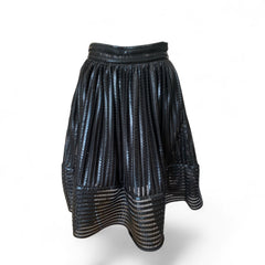 Maje Sheer Stripe Pleated Skirt – Size 2