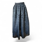 Maje Black Floral Lace Full Midi Skirt – Size 2