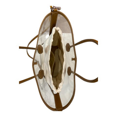 Marina Raphael Porter Bag – Clear PVC & Camel Nappa Leather