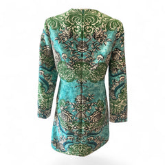 Mary Katrantzou Naomi Printed Dress Green Turquoise – USA 10