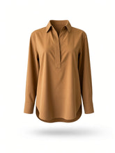 Max Mara Silk Long-Sleeve Blouse – Camel – Size 38
