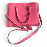 Michael Kors Chantal Small Leather Convertible Satchel – Pink