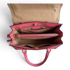Michael Kors Chantal Small Leather Convertible Satchel – Pink