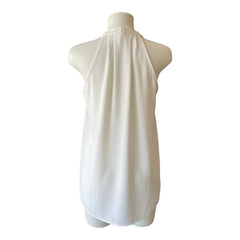Michael Kors White Halter Neck Sleeveless Top Size L