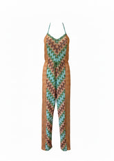 Missoni Mare Multicolor Chevron Lurex Knit Jumpsuit – Size 38
