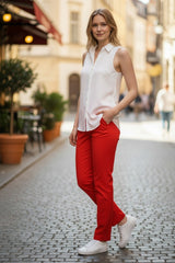 Missoni Tailored Red Trousers – Size IT 40