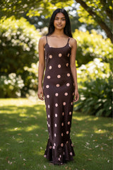 Mister Zimi Polka Dot Dress Burgundy – Size Petite