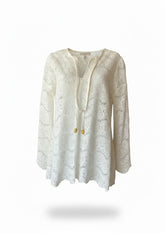 Mojo White Lace Tunic Top