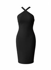 Moschino Halter-Neck Cocktail Dress – Black – Size IT 48