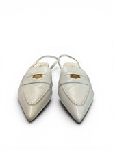Miu Miu White Leather Slingback Pointed Shoes - Size 40