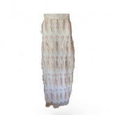 Mya Champagne Sequin Embellished Long Skirt – Small