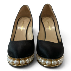 Nicholas Kirkwood Casati Pearl Platform Pumps – Black – Size 37