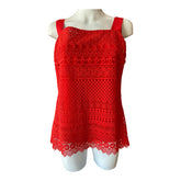 Oscar de la Renta Lace Top Red – Size 12