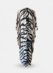 Oscar de la Renta Tiger-Print Silk Twill Kaftan - Size Large