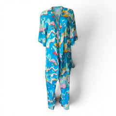 Paolita "Astroelevator" Silk Marisa Kimono & Silk Pants Set – Size M