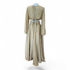 Pearl & Caviar Beige Skirt and Top Set – Size S