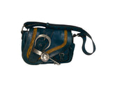 Christian Dior Vintage Gaucho Crossbody Bag Green Leather Saddle Style