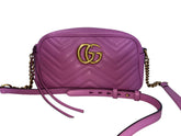Gucci GG Marmont Shoulder Bag Black Matelassé Leather
