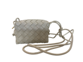 Bottega Veneta Candy Loop Mini White Woven Leather Bag – Designer Shoulder & Crossbody Bag