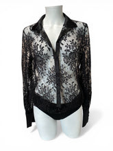 I.D Sarrieri Black Lace Bodysuit Luxury Lingerie Sheer Embroidered - Size 42