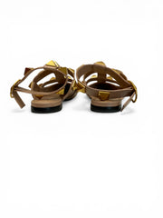 Valentino Rockstud Ballerina Flats Σκονισμένο Ροζ Δέρμα με Μεταλλικές Λεπτομέρειες - Μέγεθος 38