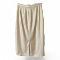 Prada Silk Pleated Skirt – Beige – Size 40