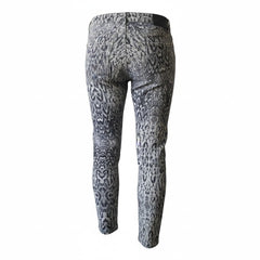 Reiko Grey & Black Abstract Print Skinny Jeans – Size 30