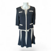 Rena Lange Black & Beige Jacket and Skirt Set – US Size 8