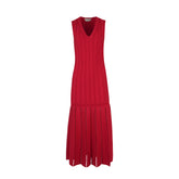 Alexander McQueen Pleated Red Dress