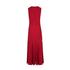 Alexander McQueen Pleated Red Dress