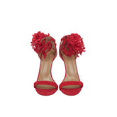 Aquazzura Lily Of The Valley red sandals