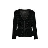 Blazer de terciopelo negro de Emporio Armani