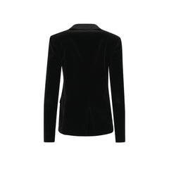 Blazer de terciopelo negro de Balenciaga