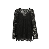 Blusa de encaje negra de Valentino