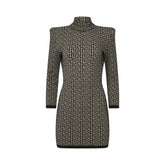 Balmain Monogram Mini Dress