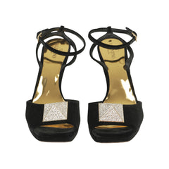 Valentino One Stud Velvet Sandals