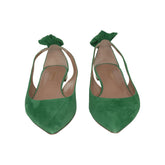 Aquazzura Bow Tie Suede Flats
