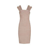 Vestido nude de Herveleger