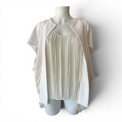 Stelios Koudounaris Draped Top & Vest – White – Size S