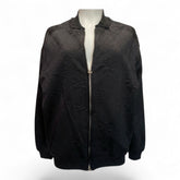 Stella McCartney Black Textured Bomber Jumper – Size 40