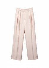 The Frankie Shop Tansy Fluid Trousers – Light Pink Pinstripe Wide-Leg Pants – Size Small