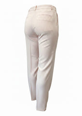 The Frankie Shop Tansy Fluid Trousers – Light Pink Pinstripe Wide-Leg Pants – Size Small
