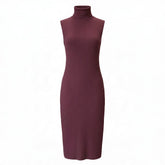 Twenty 29 Burgundy Ribbed Sleeveless Turtleneck Dress Set – Size S