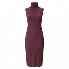 Twenty 29 Burgundy Ribbed Sleeveless Turtleneck Dress Set – Size S