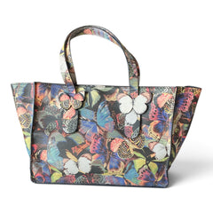 Valentino Garavani Butterfly Camouflage Leather Tote Bag – Multicolor