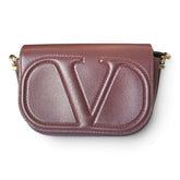 Valentino Garavani Burgundy Leather Shoulder Bag – Brand New With Tags